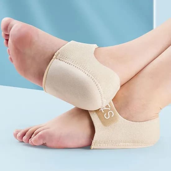 뒤꿈치 보호 패드 쿠션 양말, 블랙, S, 1개