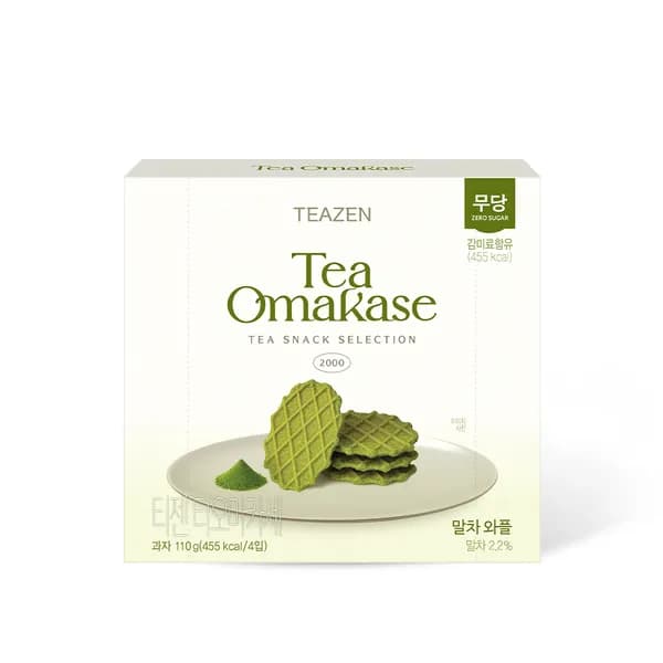 티젠 티오마카세 말차 무당 와플 110g 1개