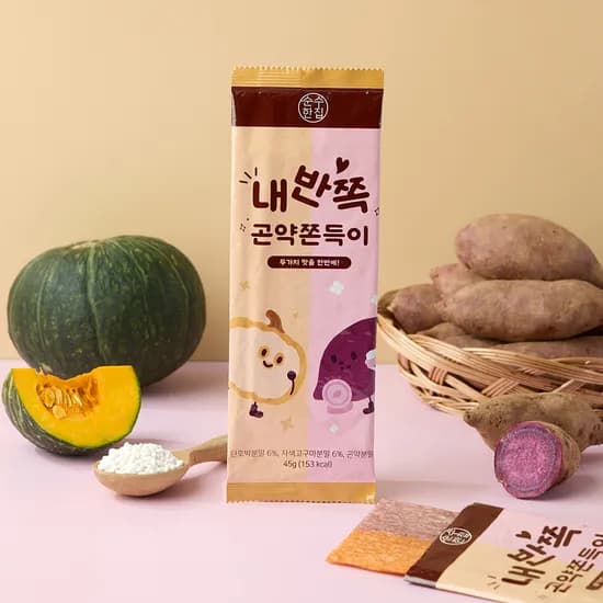 순수한집 내반쪽 곤약쫀드기 호박맛 자색고구마맛 45g 10개 15,900원