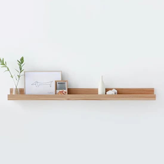 마켓비 TUNEL 벽선반 115x9x9cm 라이트브라운 1개
