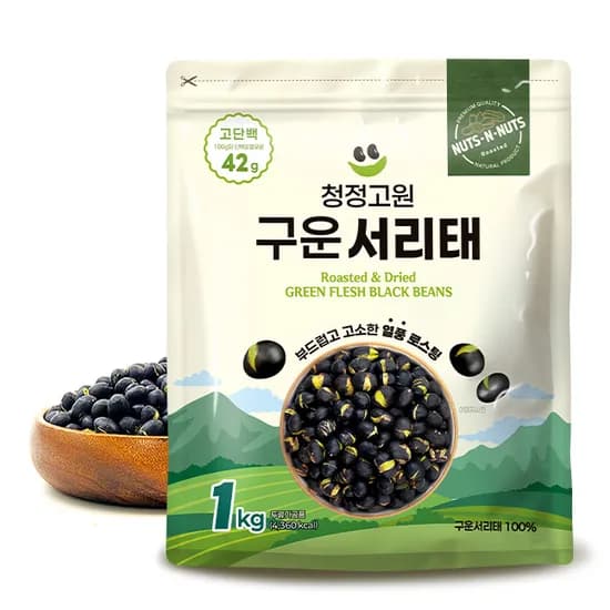 캘리포니아너츠 청정고원 구운 서리태, 1000g, 1개