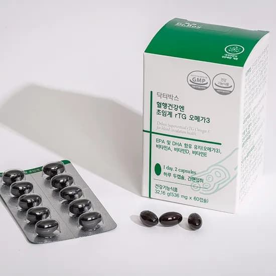 닥터박스 혈행건강엔 초임계 rTG 오메가3 536mg 60캡슐