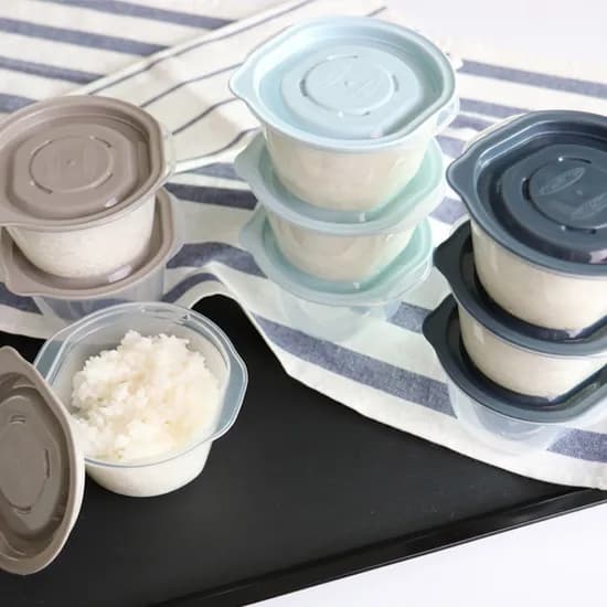 전자레인지용 보노쿡 냉장 냉동 밥 보관용기, 네이비, 275ml, 12개