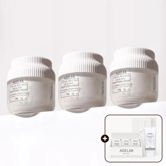 에이지랩 달팽이 뮤신 올인원 브라이트닝 크림 50g 3개