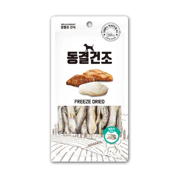 헬로도기 참좋은간식 동결건조 열빙어 60g 1개