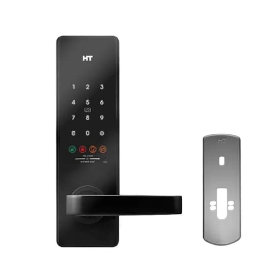 현대HT 무타공 스마트 도어락 TDL-L3002, 번호+카드, 보강판(실버), 고객직접설치, 1개
