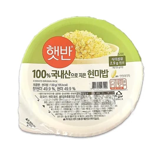 CJ제일제당 햇반 작은공기 현미밥 130g 72개