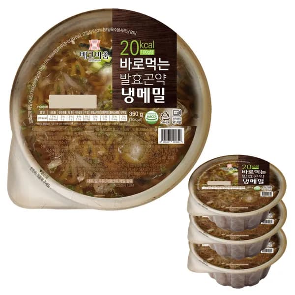 바로먹는 발효곤약 냉메밀 350g 4개