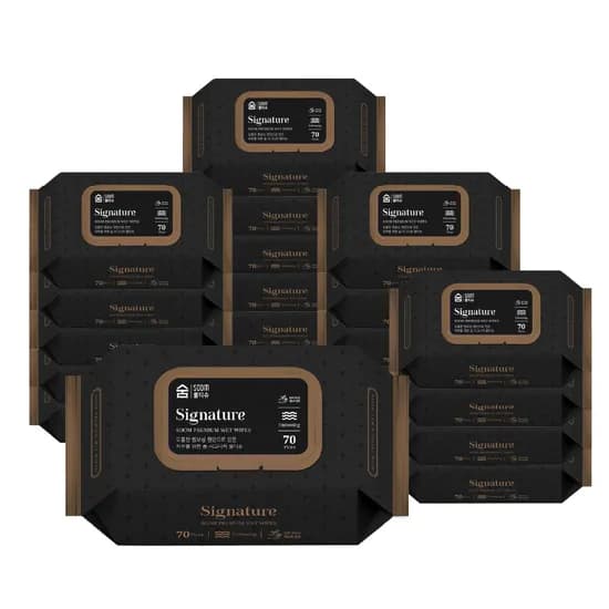 숨 시그니처 물티슈, 63gsm, 70매, 20팩