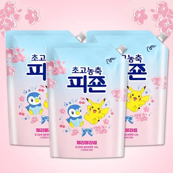 초고농축 피죤 체리블라썸 섬유유연제, 1.3L, 3개