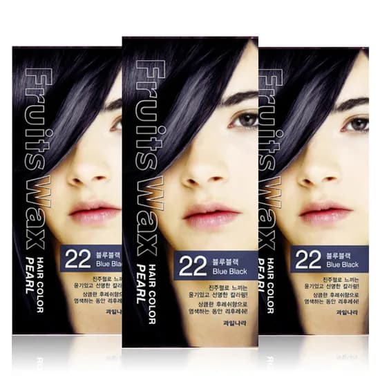 과일나라 진주펄 염색약 22호 블루블랙 3개