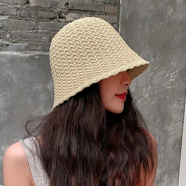 여성 린넨 버킷햇 카멜 ONE SIZE 1개