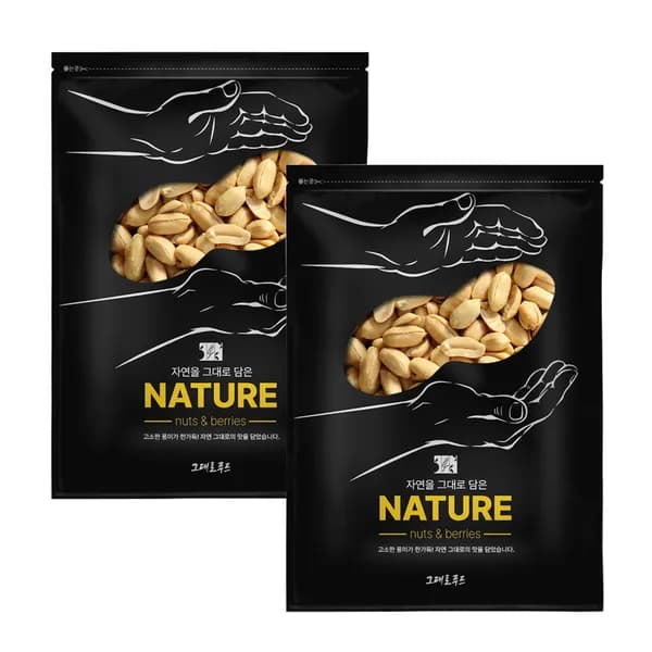 그대로푸드 튀김땅콩 비너스땅콩 1kg 2개 15,220원
