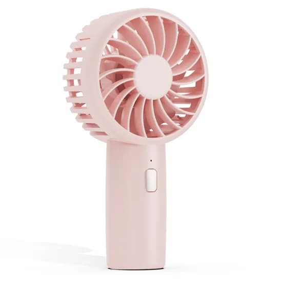 하이온 휴대용 LED 선풍기, H14, 피치핑크