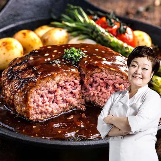 키친스토리 이혜정의 두툼 한돈한우 함박스테이크, 180g, 3팩