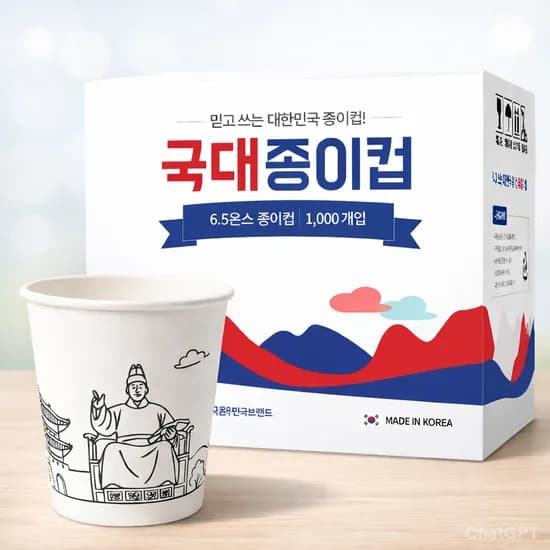 대한민국 종이컵, 184ml, 1000개입, 1박스