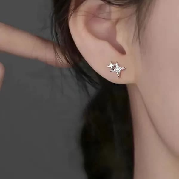 INNERWON 미니 큐빅 스타 귀걸이 S999 Silver 은침 실버 1쌍 12,600원