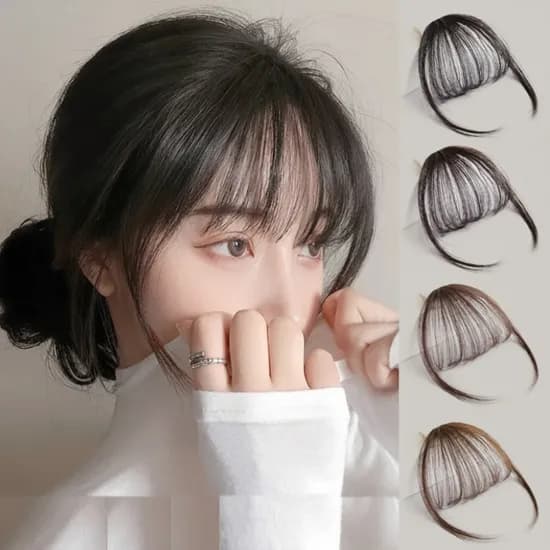 앞머리 부분 원터치 부분 가발, 선택6, 블랙 브라운, 1개