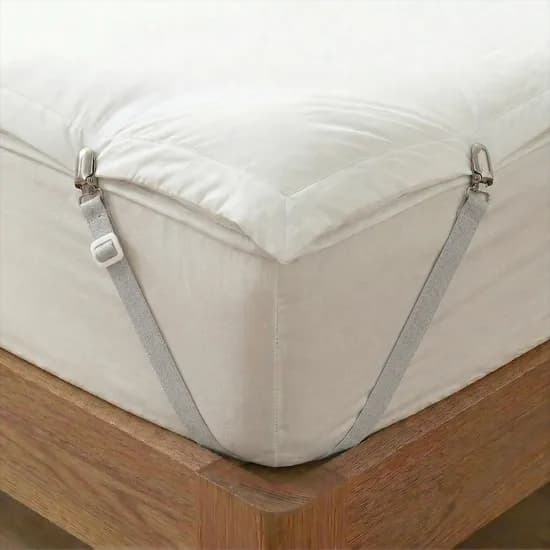 세플로 침대패드 고정밴드 스틸집게 길이조정 30~120cm, 그레이, 4개