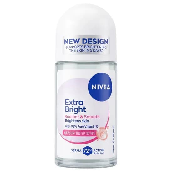 니베아 데오드란트 롤온 엑스트라 브라이트, 50ml, 1개