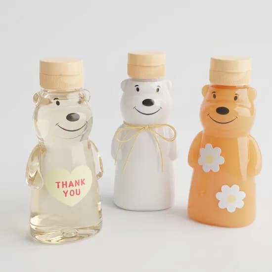 새지않는 곰돌이 꿀통 소스통 180ml 5개