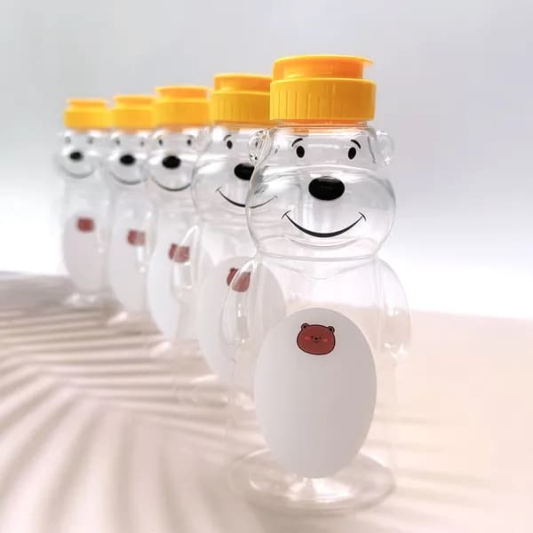 새지않는 곰돌이 꿀병 소스통 M 360ml 5개
