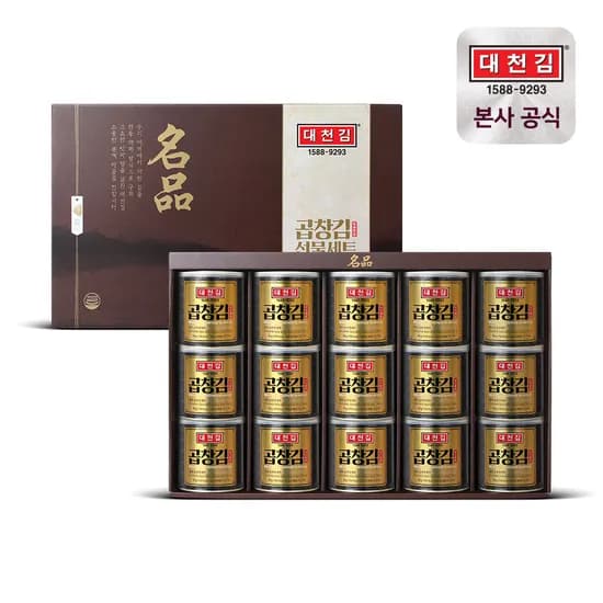 대천김 곰창김 선물세트 30g 15캔