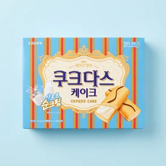 크라운 쿠크다스 케이크 사르르 손크림 154g 4개