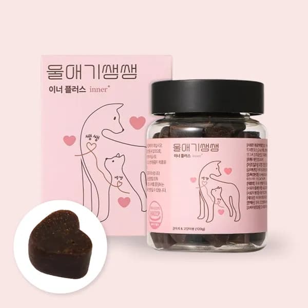 울애기쌩쌩 이너플러스 디어랩스 강아지 영양제 신장/심장/간 120g 120정 2개
