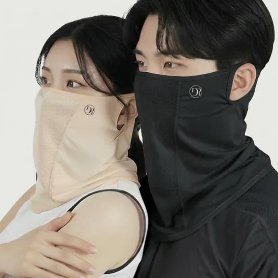 딥루트 자외선차단 러닝마스크 블랙+스킨 2개