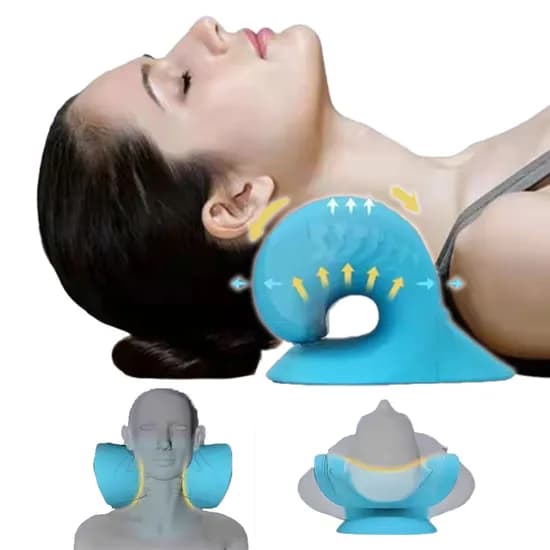 나비형 경추 지압베개, 블루, 1개