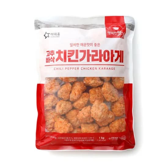 행복한맛남 고추바삭 치킨가라아게, 1kg, 1개