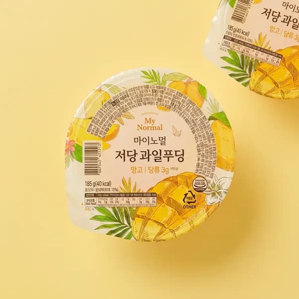 마이노멀 저당 과일푸딩 망고 185g 6개