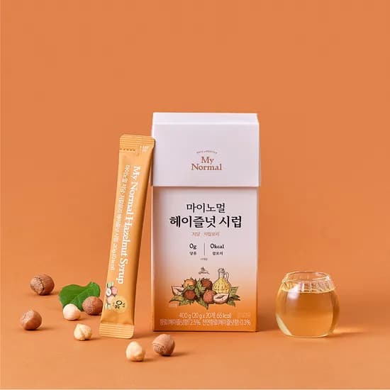 마이노멀 저당 저칼로리 헤이즐넛 시럽 스틱 20g 20개입 12,980원