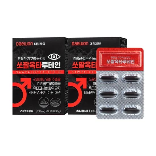 대원제약 쏘팔옥타루테인 1000mg 30캡슐 2개 16,900원