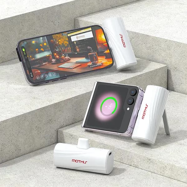 모디스 미니 보조배터리 4000mAh, 8핀, 화이트, SPE-PA4SI8P