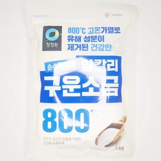 청정원 천일염 구운소금 1kg 1개