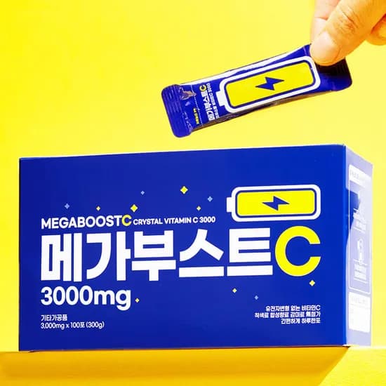 메가부스트C 크리스탈 비타민C 3000 3g 100포 1박스
