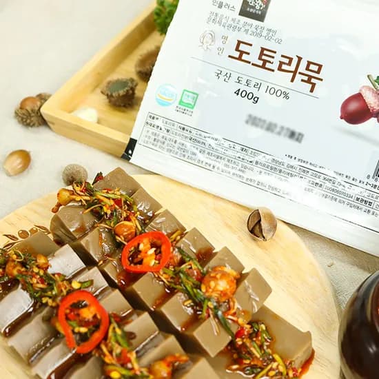 묵명장 국내산 도토리묵 400g 2개