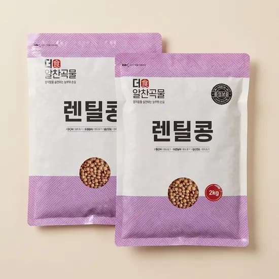대한농산 브라운 렌틸콩 2kg 2봉