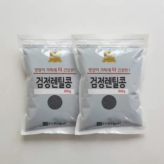 대한농산 검정 렌틸콩 600g 2개