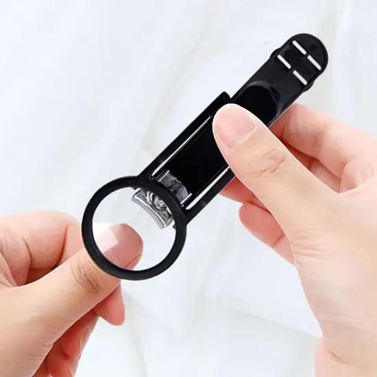 돋보기 손톱깎이 블랙 12x4cm 2개