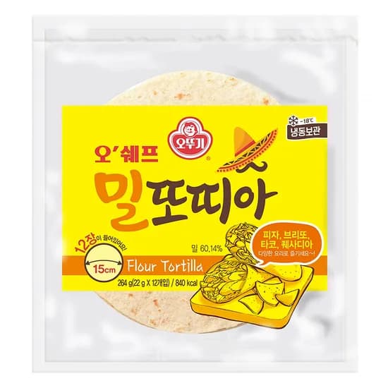 오뚜기 오쉐프 밀또띠아 6호 12장 5,860원