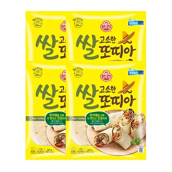 오뚜기 고소한 쌀또띠아 240g 4개