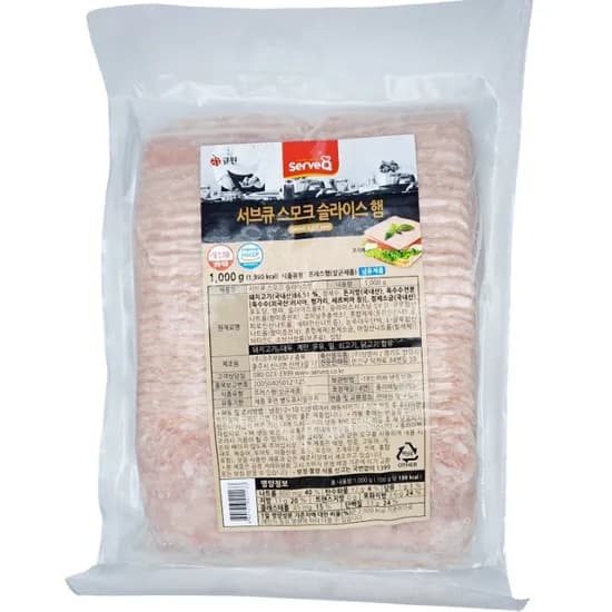 서브큐 스모크 슬라이스 햄 1kg 1개
