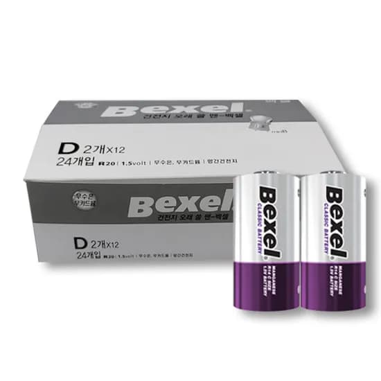 벡셀 망간건전지 대 R20 1.5V 24개입 14,400원