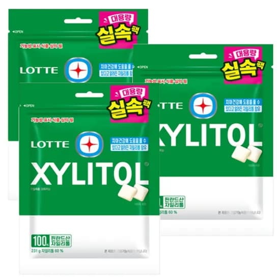 롯데 자일리톨 오리지날 231g 3개 23,550원