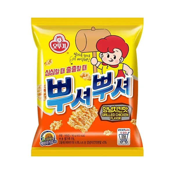 오뚜기 뿌셔뿌셔 양념치킨맛 90g 6개 7,600원
