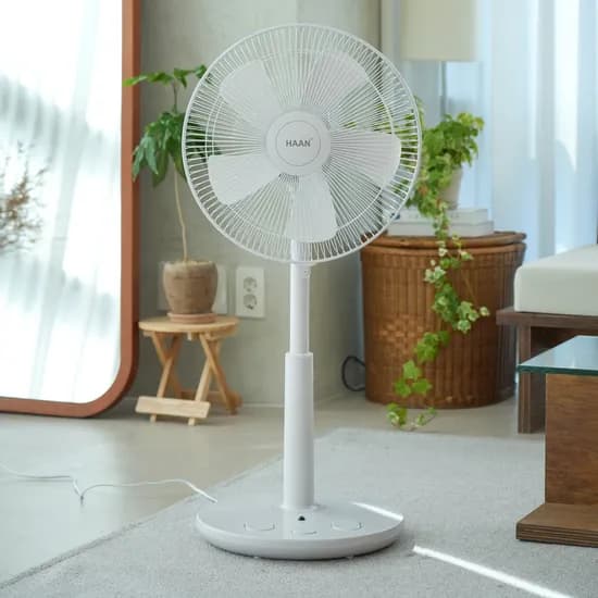 한경희 초미세풍 발터치 리모컨 선풍기 HAAN-HDC230, 라이트그레이, 1개