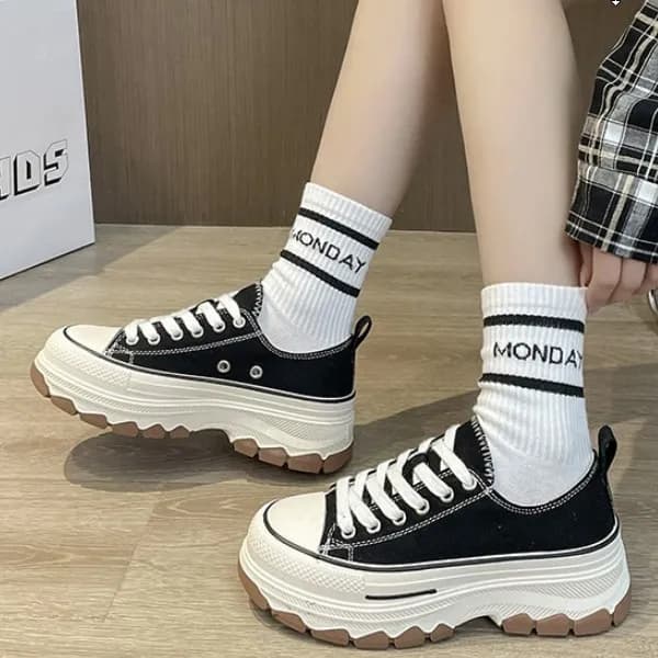 여성 통굽 키높이 캐주얼 스니커즈 LK-R301 블루 240mm